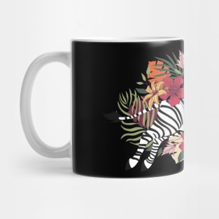 Wild Zebra Tropical Flower Mug